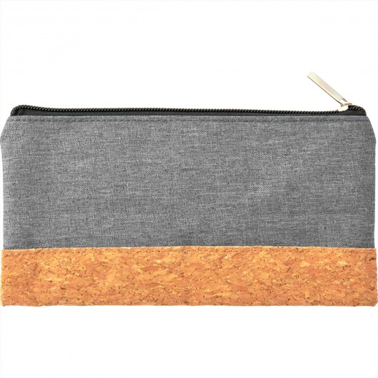 Heather Cork Pencil Cases Grey